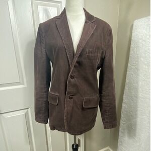 Old Navy Women's Small Brown Corduroy Blazer Cotton Blend Casual Jacket‎ Preppy